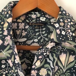 Brooks Brothers floral print shirt dress